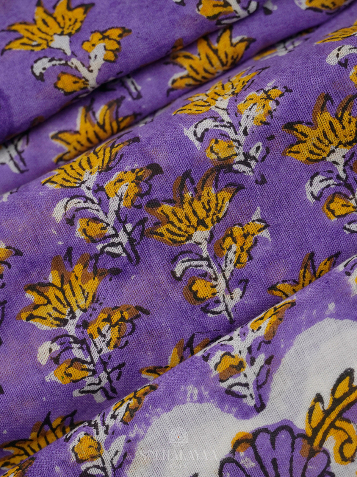 Lavender Jaipur Cotton Saree