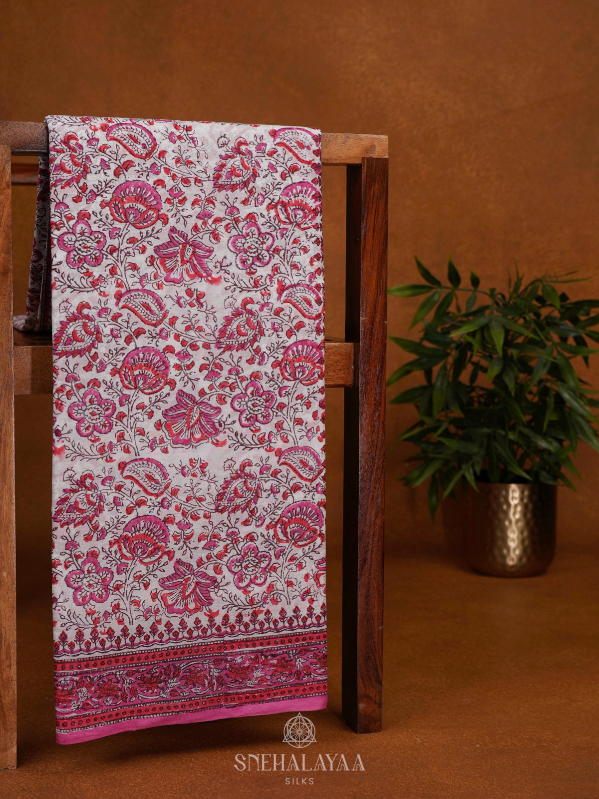 Off White Jaipur Cotton Saree