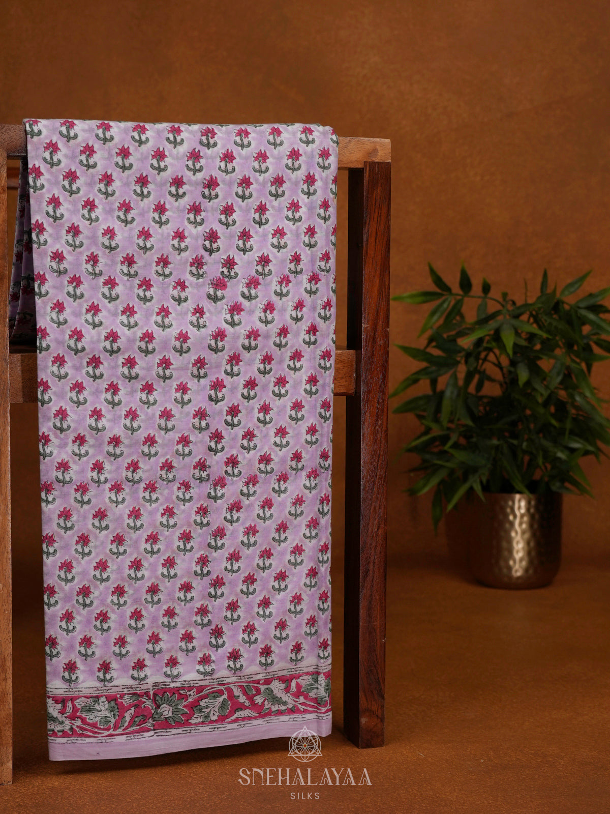 Baby Pink Jaipur Cotton Saree