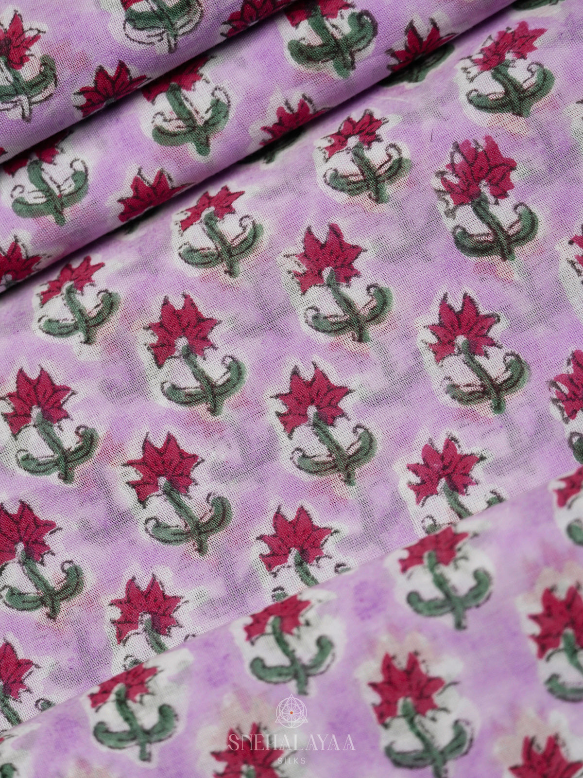 Baby Pink Jaipur Cotton Saree