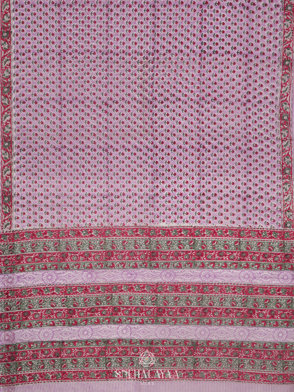 Baby Pink Jaipur Cotton Saree