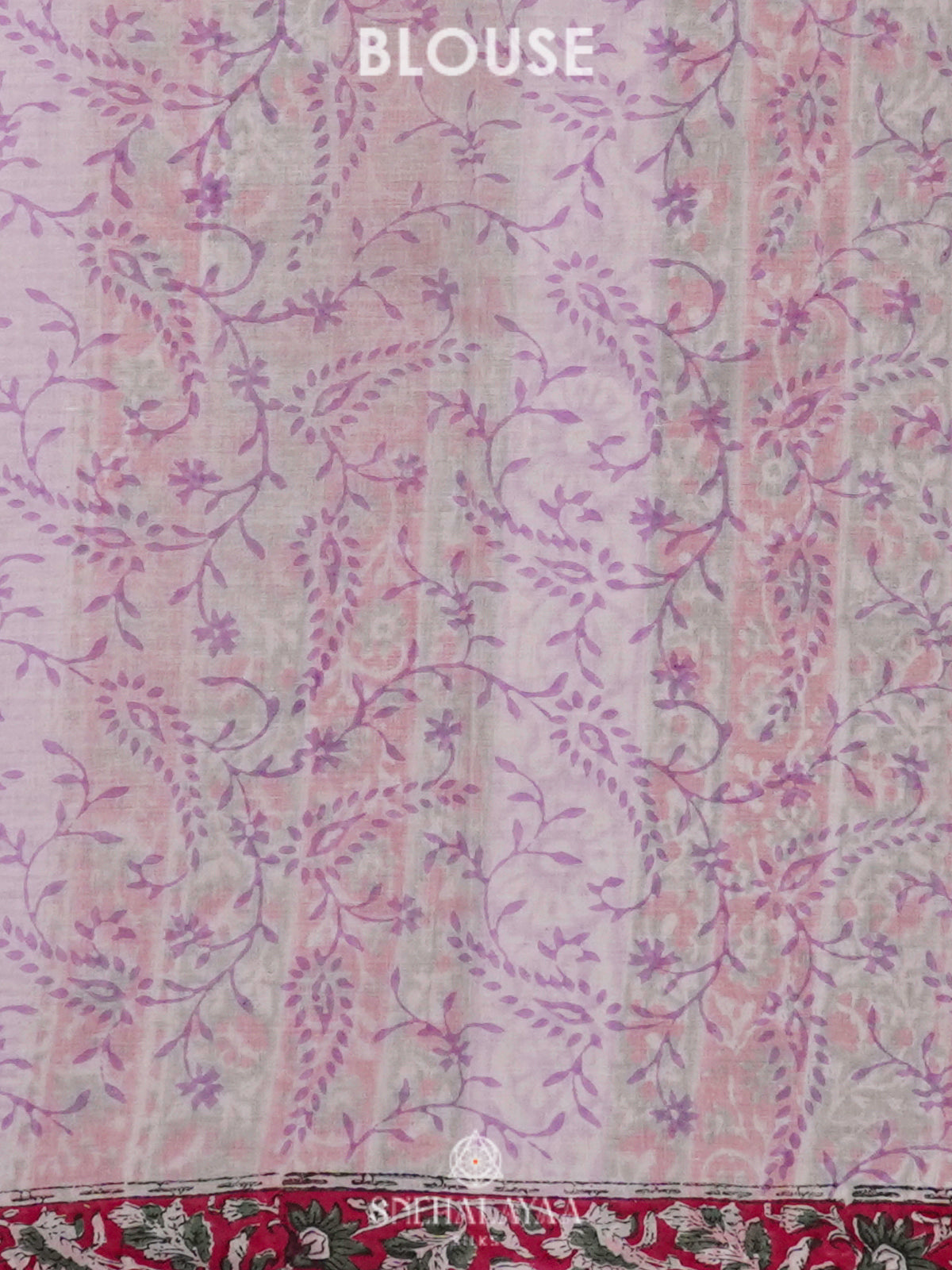 Baby Pink Jaipur Cotton Saree