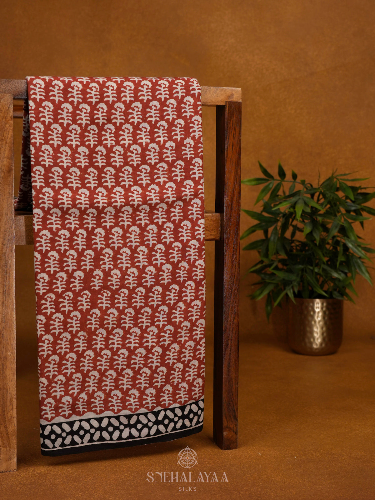 Maroon Jaipur Cotton Saree