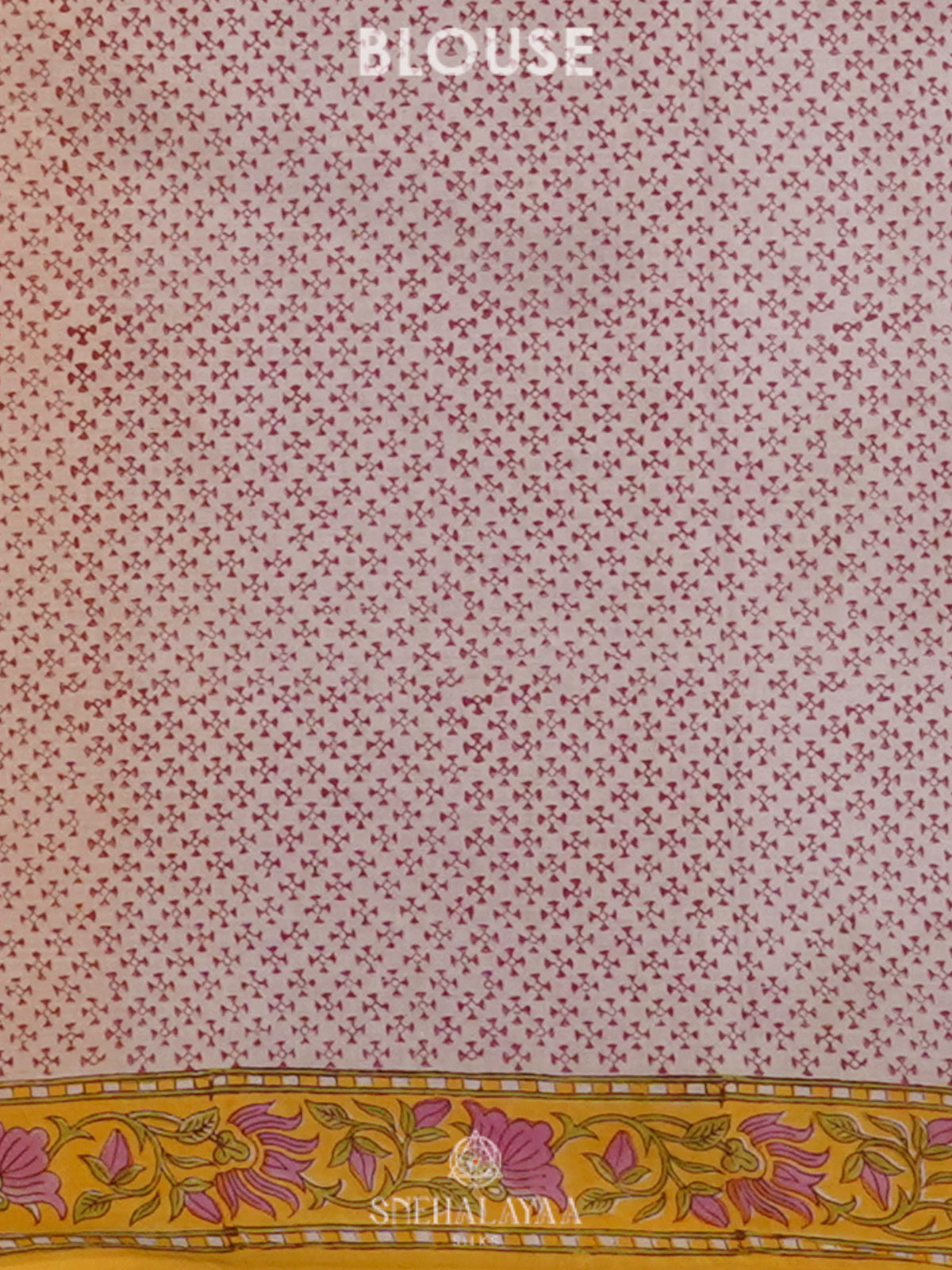 Pale Yellow Jaipur Cotton Saree
