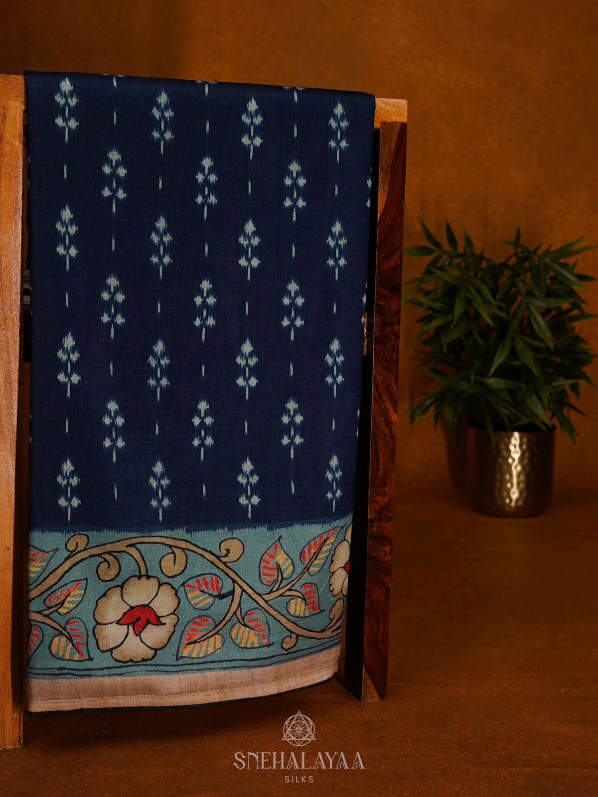 Blue Tussar Saree