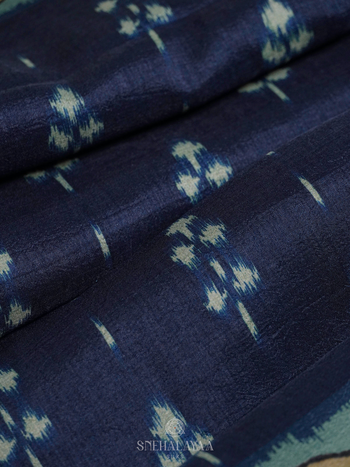 Blue Tussar Saree