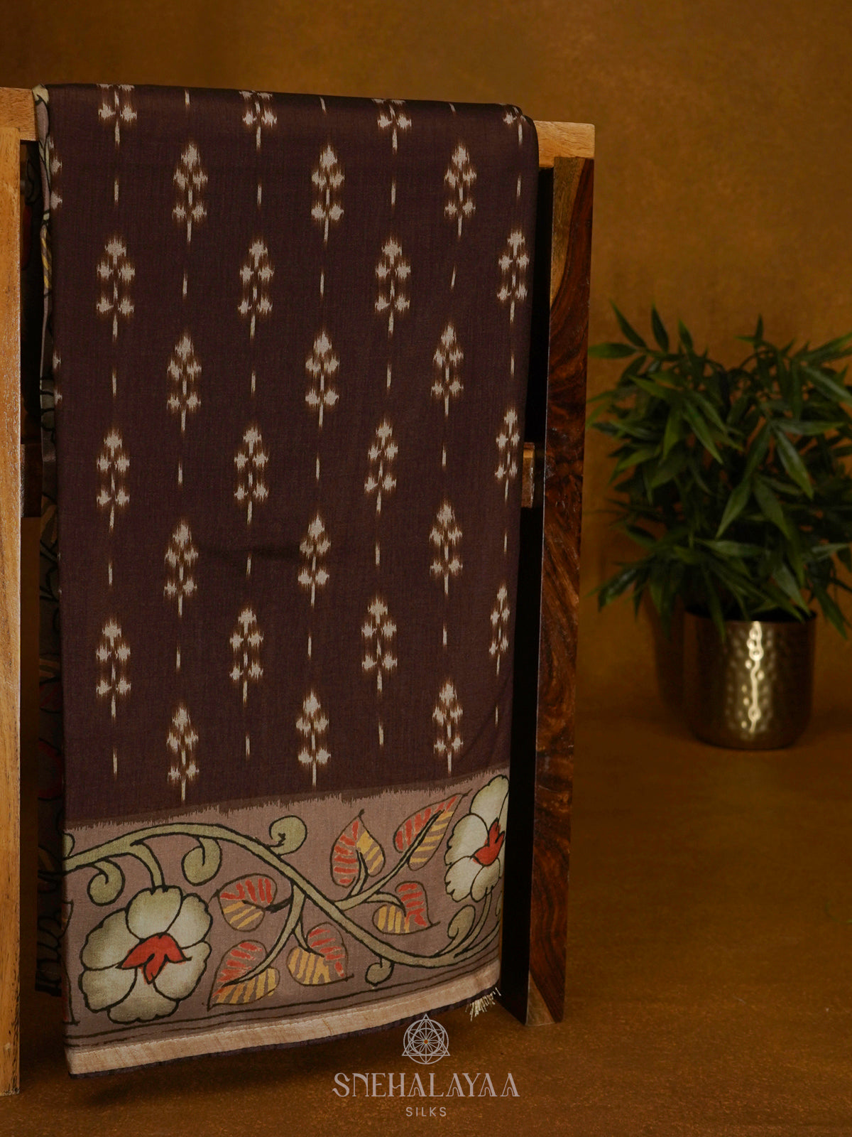 Brown Tussar Saree