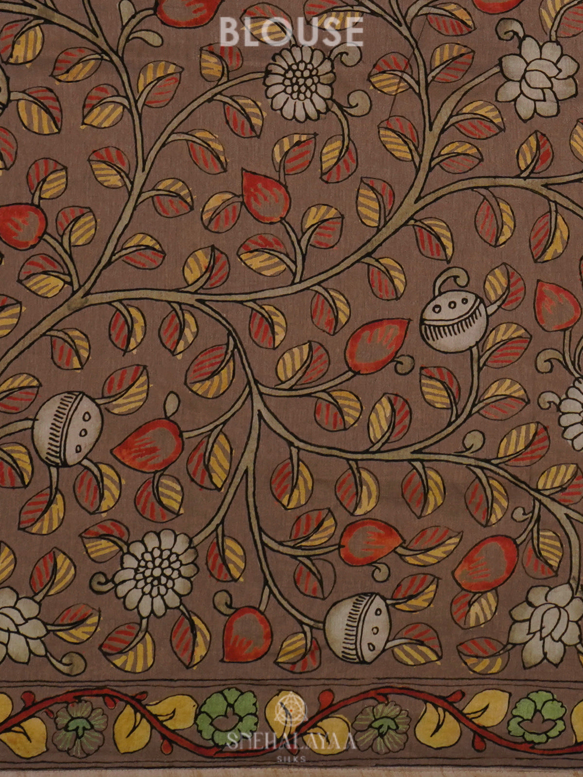 Brown Tussar Saree