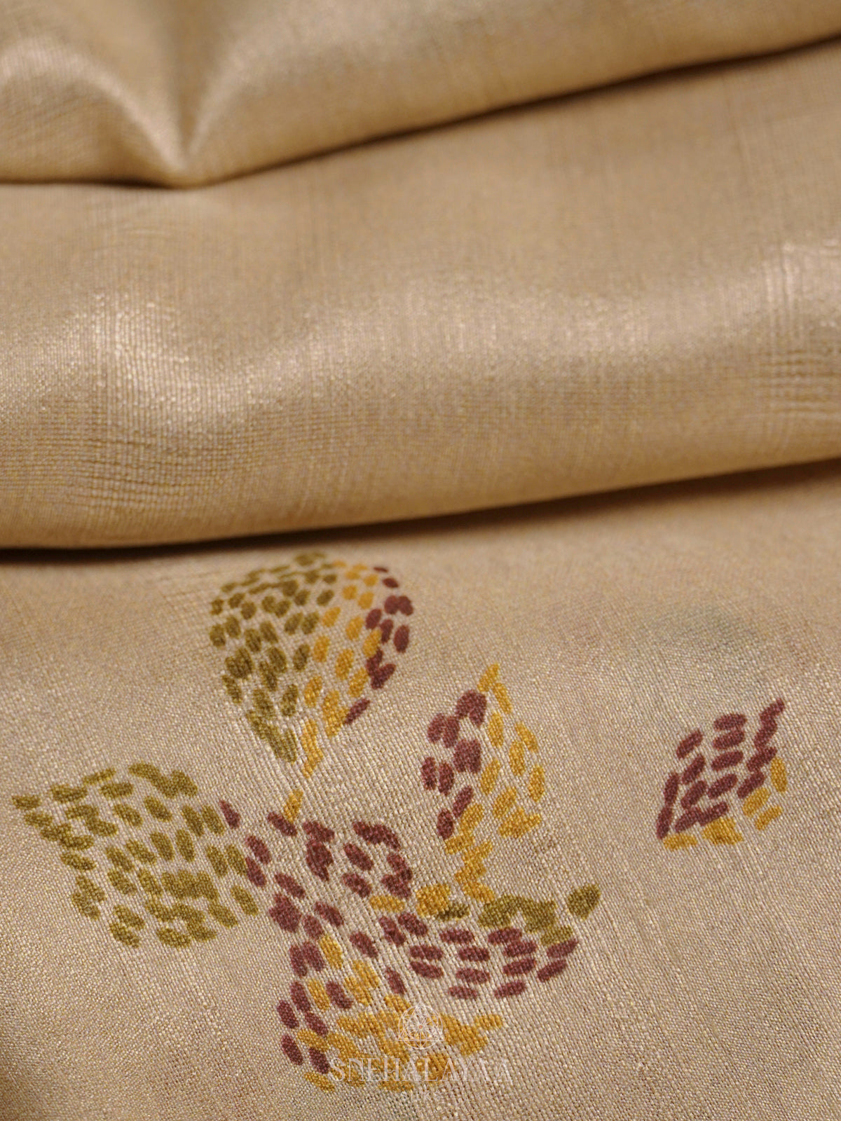 Cream Tussar Saree