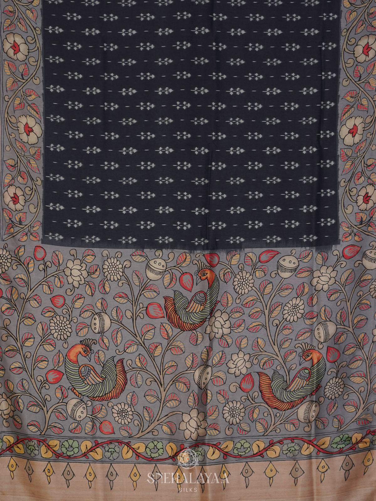 Black Tussar Saree