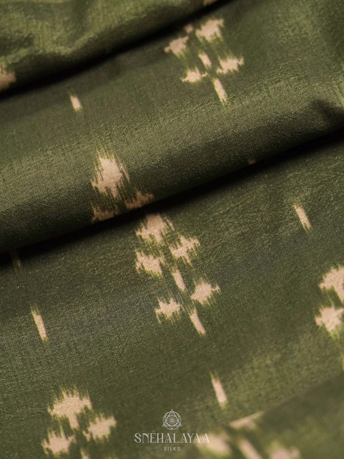 Olive Green Tussar Saree