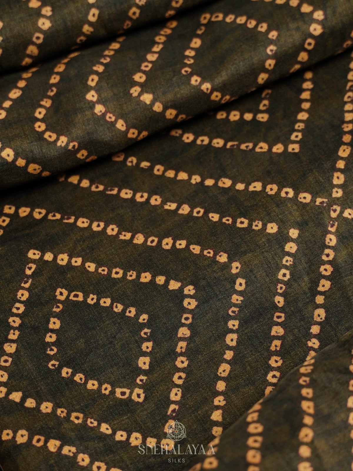Olive Green Tussar Saree