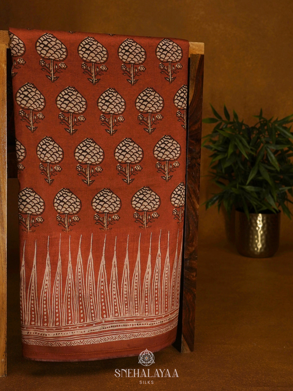 Orange Tussar Saree