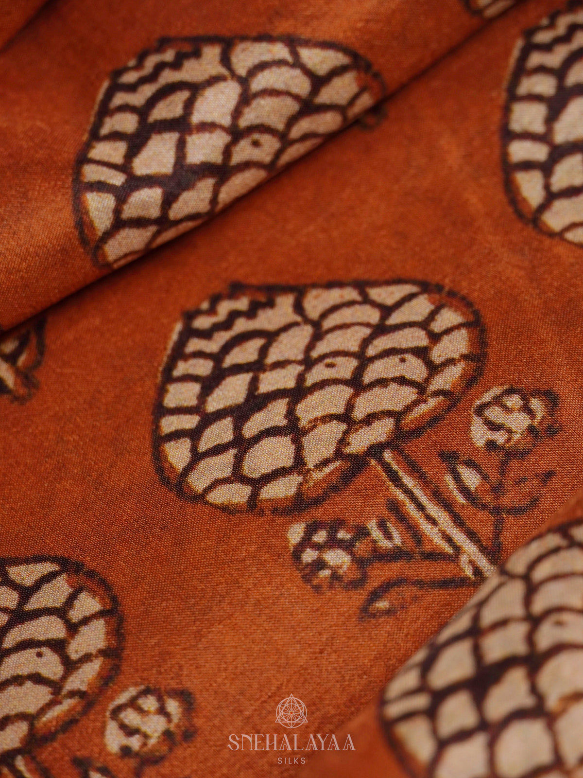 Orange Tussar Saree