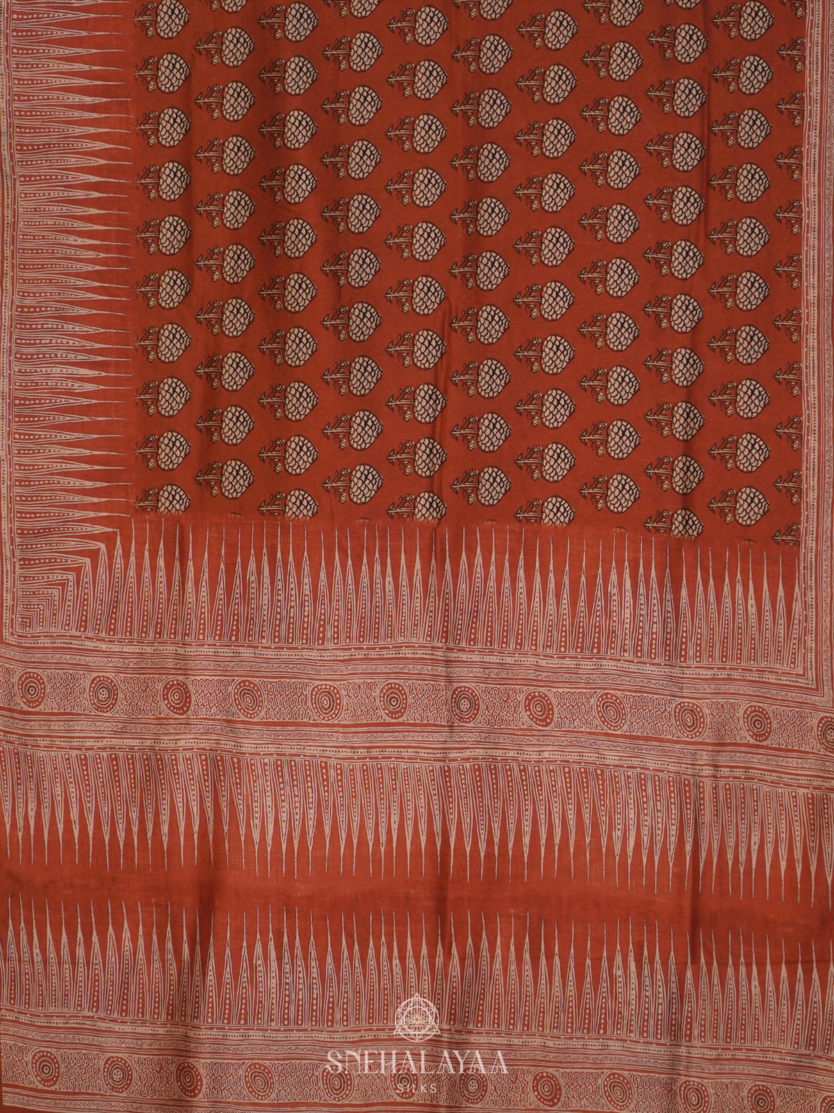 Orange Tussar Saree