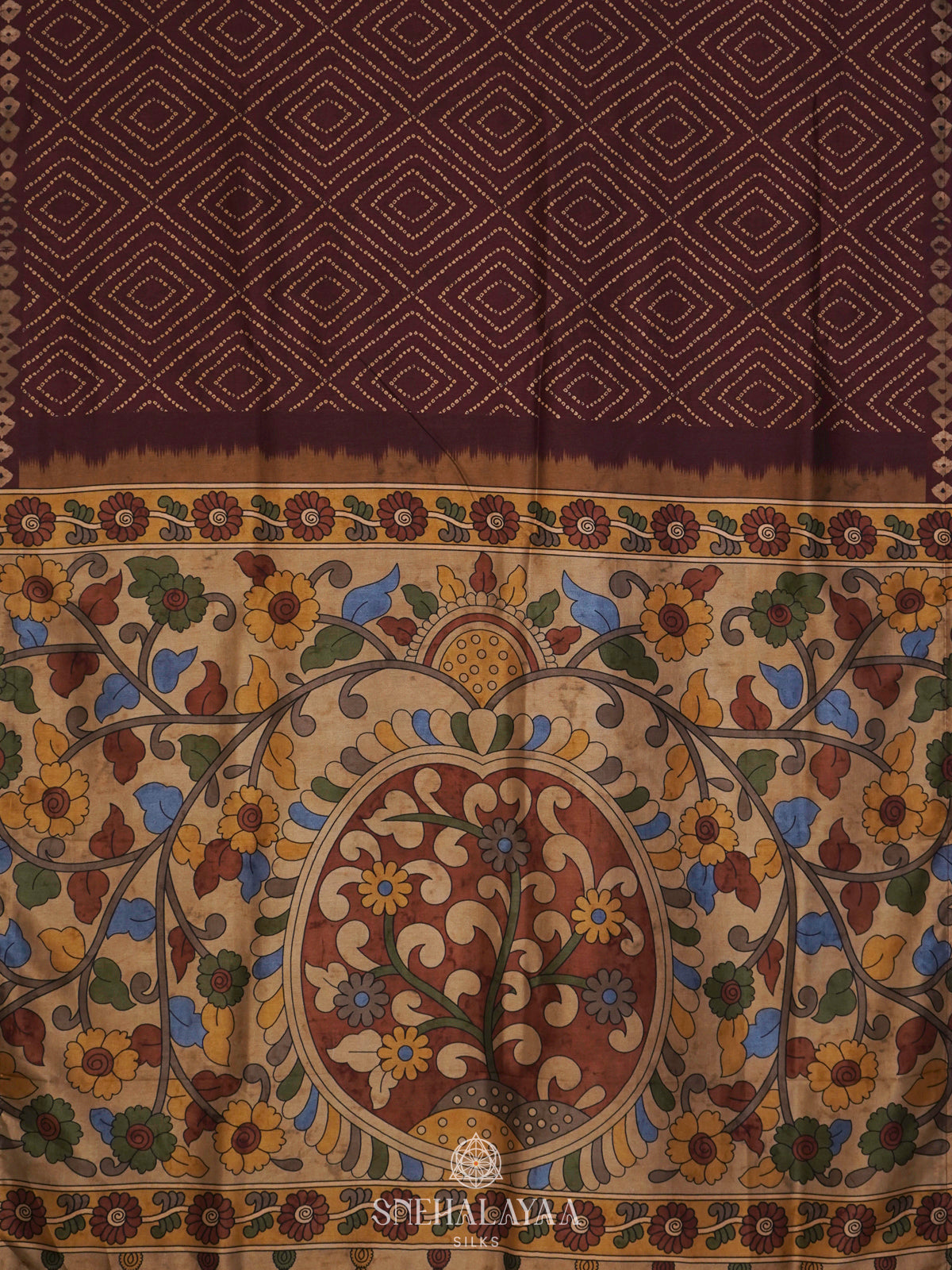 Brown Tussar Saree
