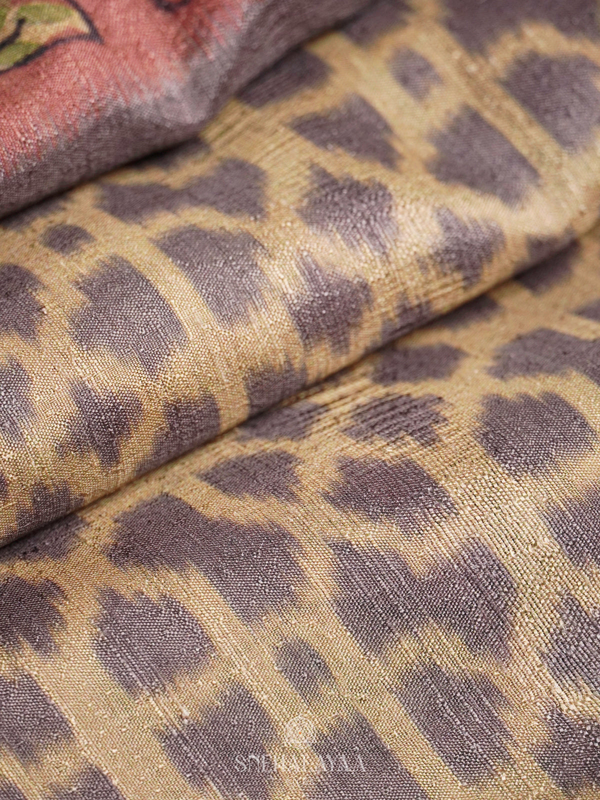 Beige Tussar Saree
