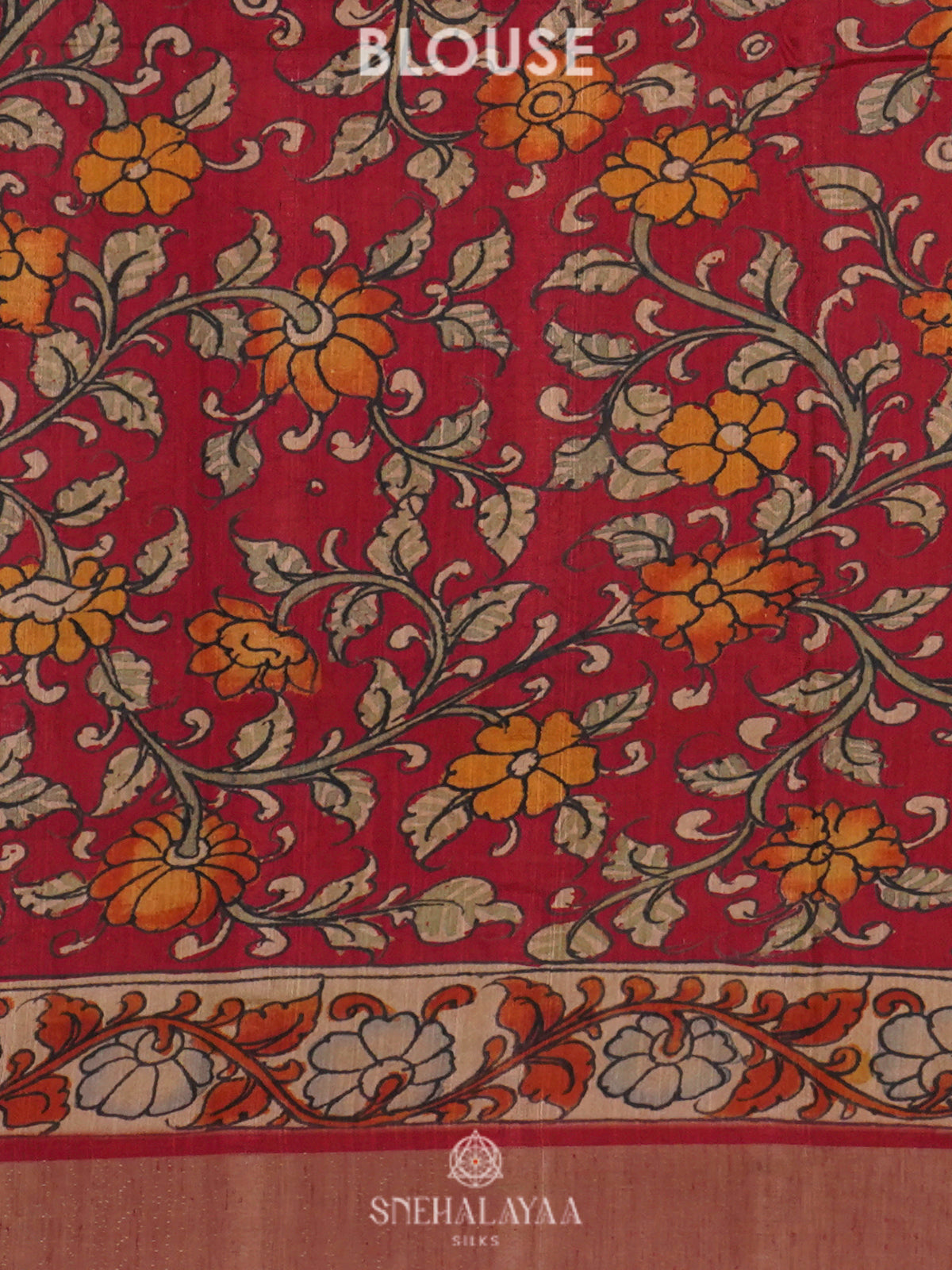 Orange Tussar Saree