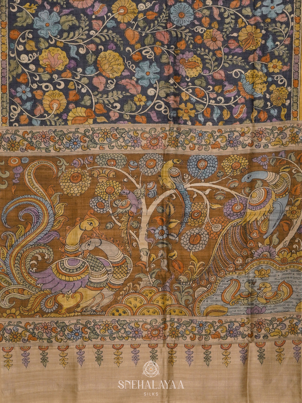 Grey Tussar Saree