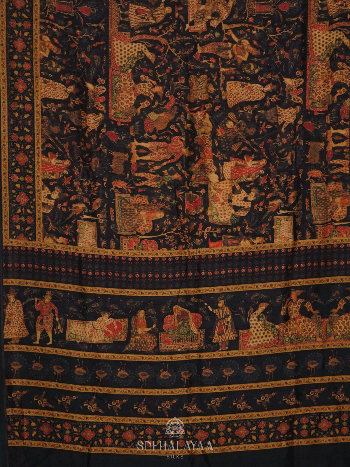 Black Tussar Saree