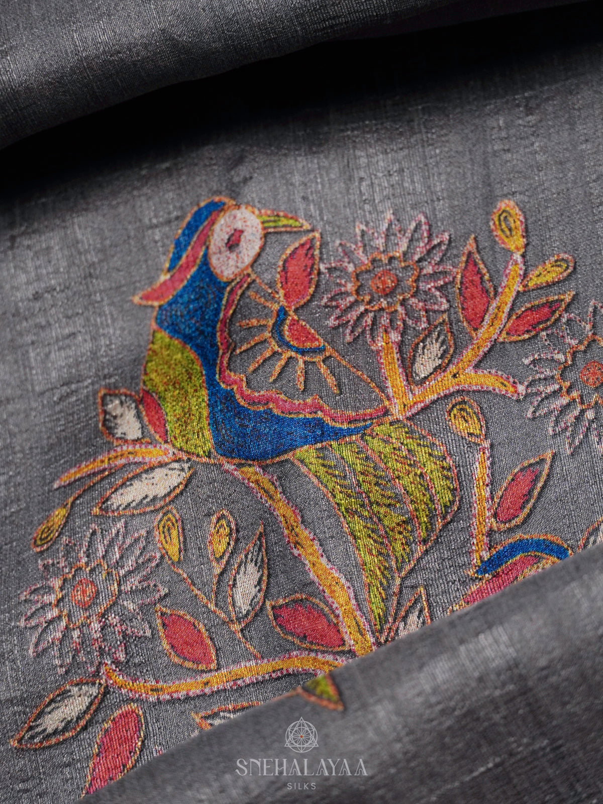 Grey Tussar Saree