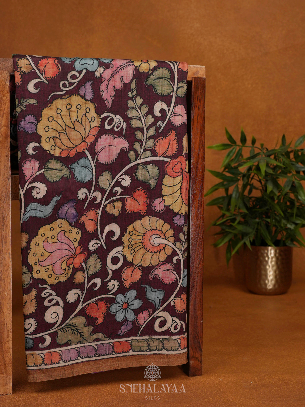 Brown Tussar Saree