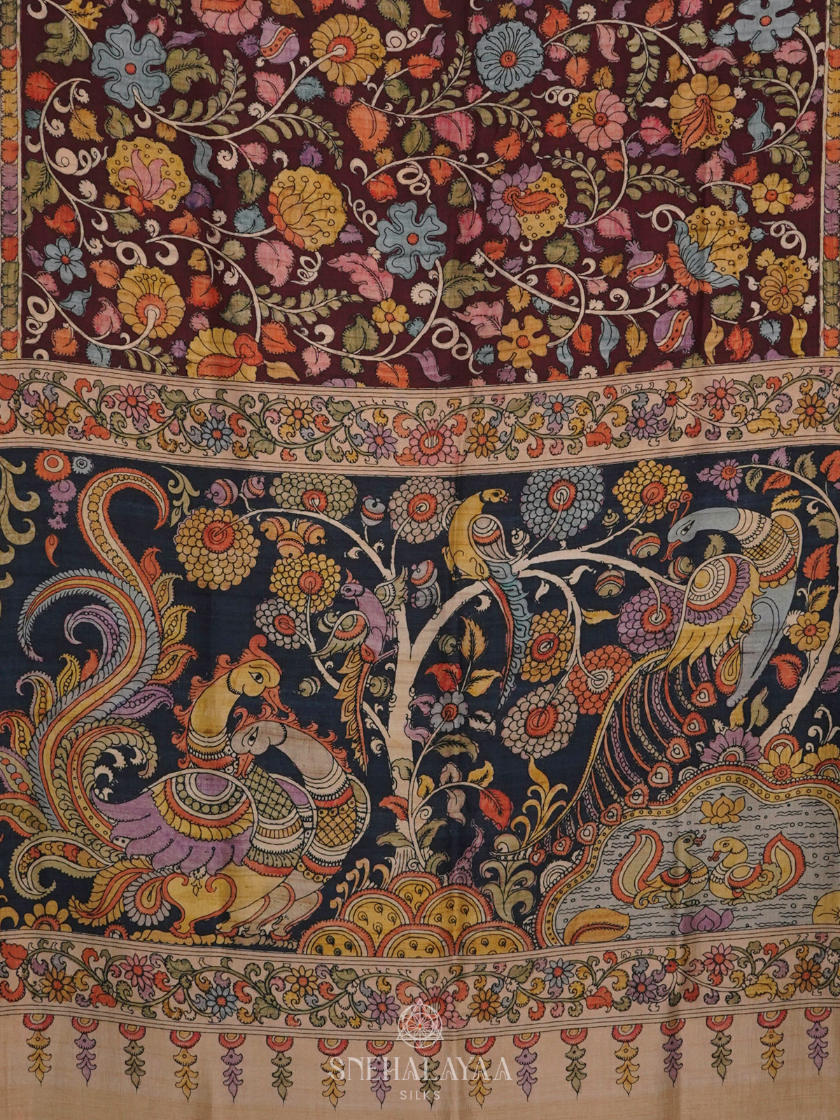 Brown Tussar Saree