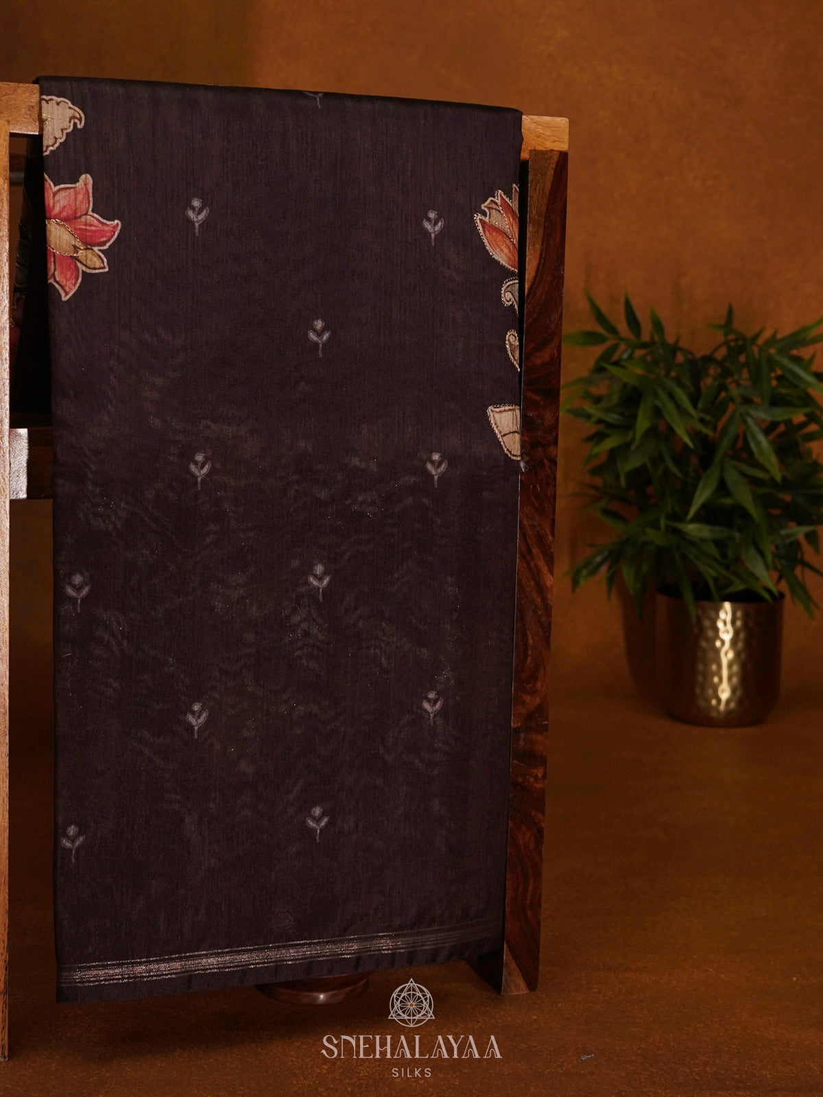 Black Tussar Saree
