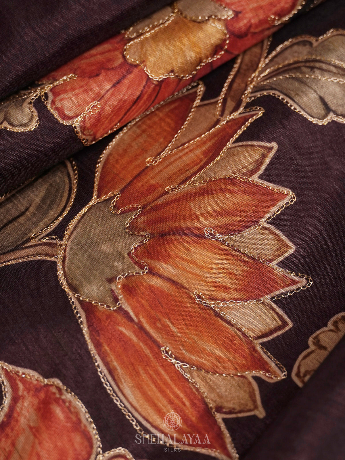 Black Tussar Saree