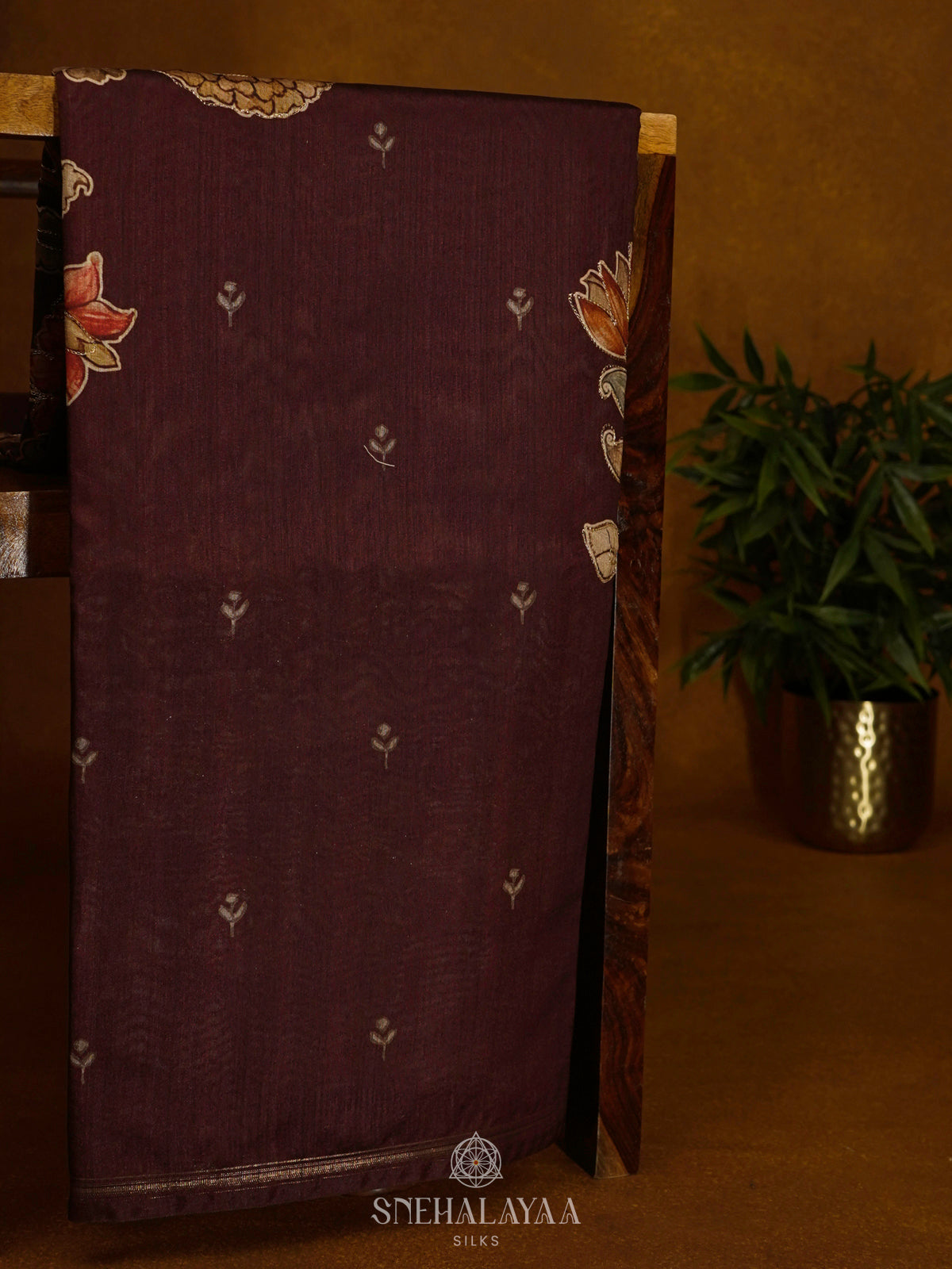 Coffee Brown Tussar Saree
