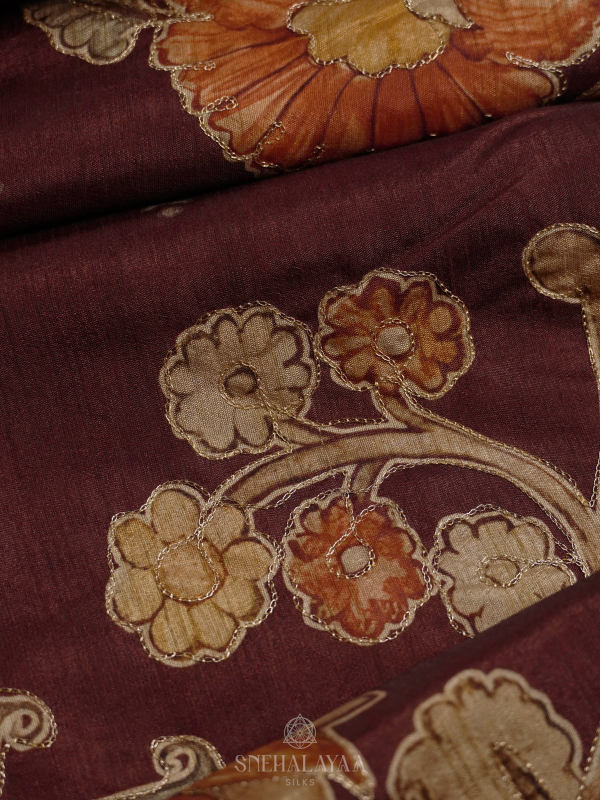 Coffee Brown Tussar Saree