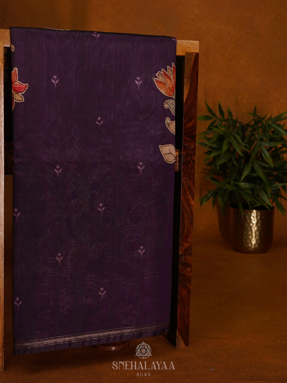 Purple Tussar Saree
