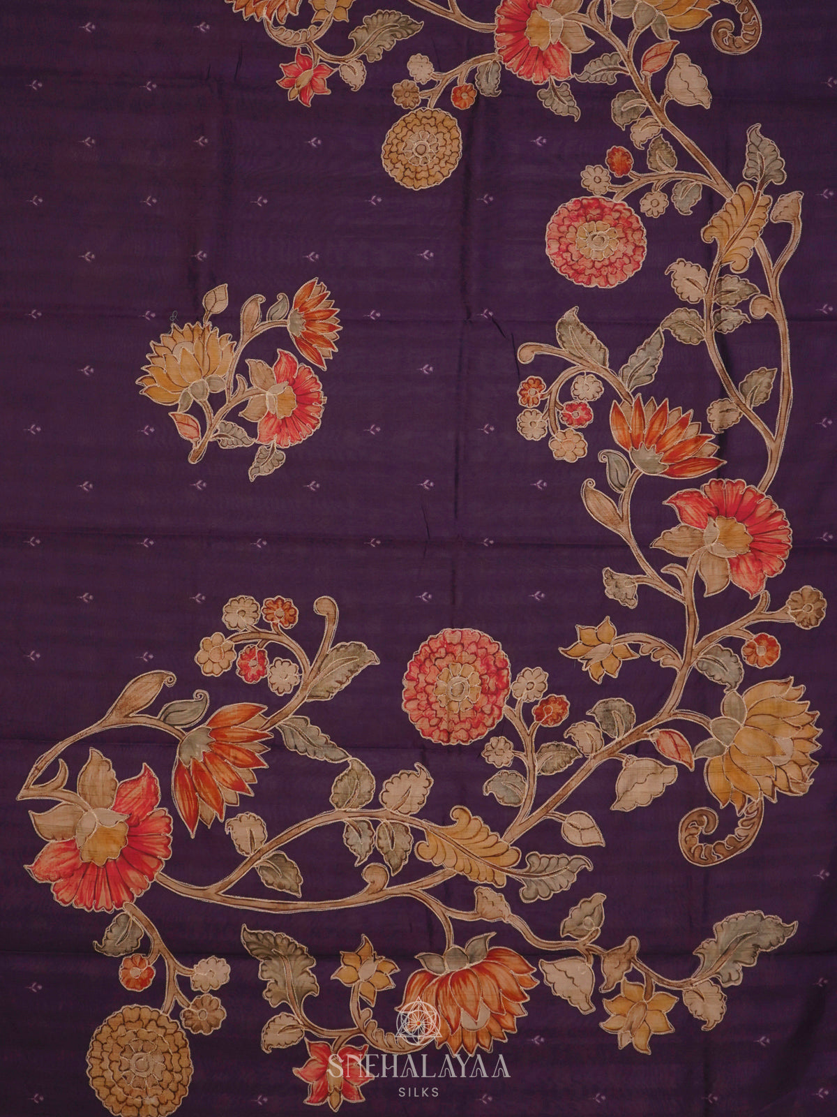 Purple Tussar Saree