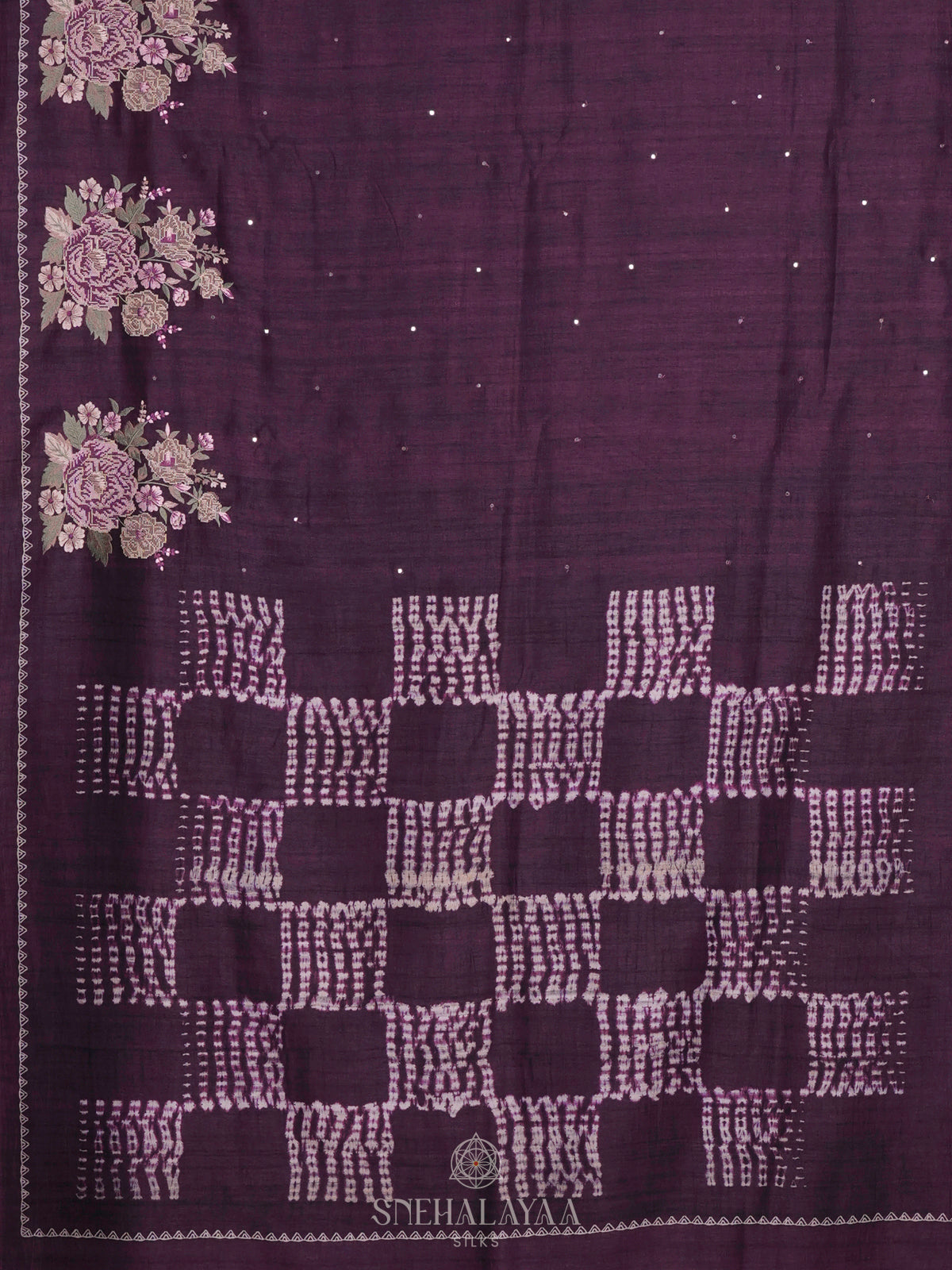 Purple Tussar Saree