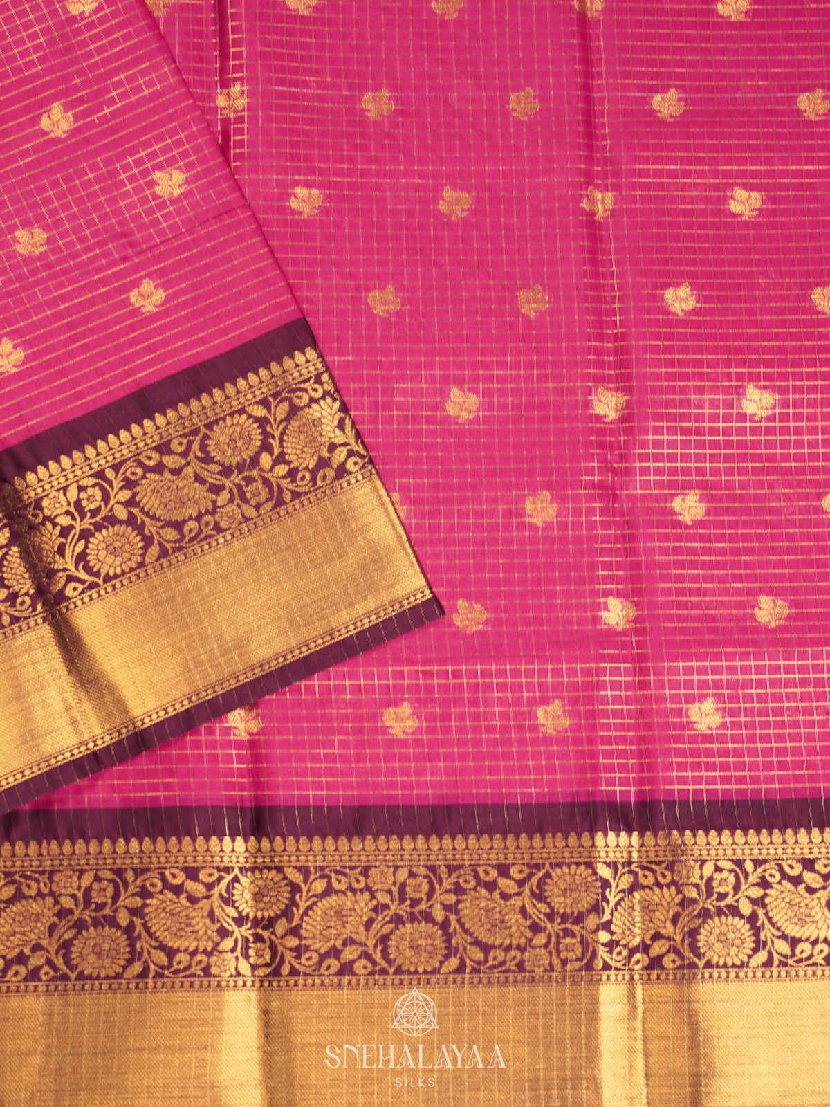 Pink Art Silk Saree