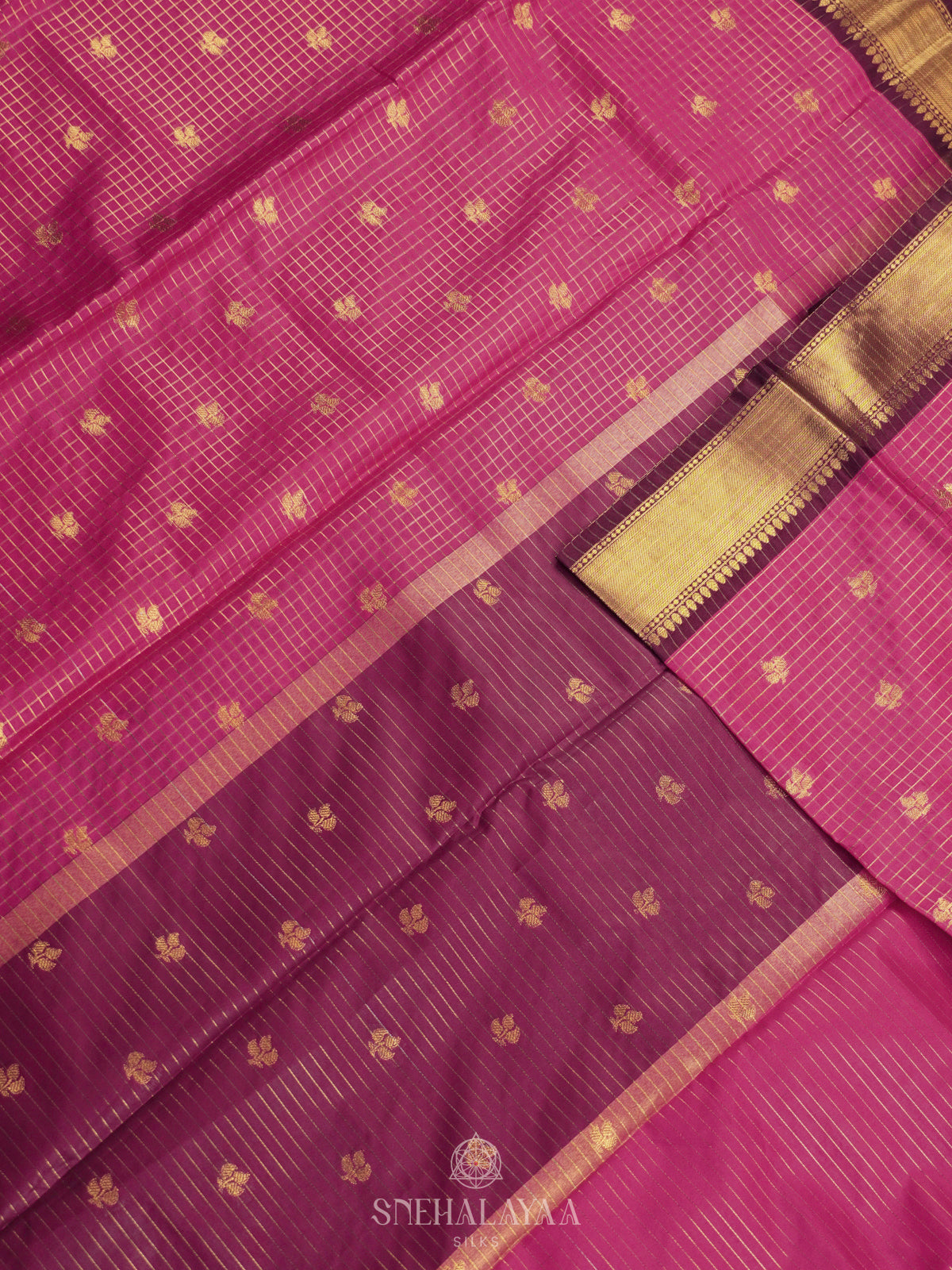 Pink Art Silk Saree