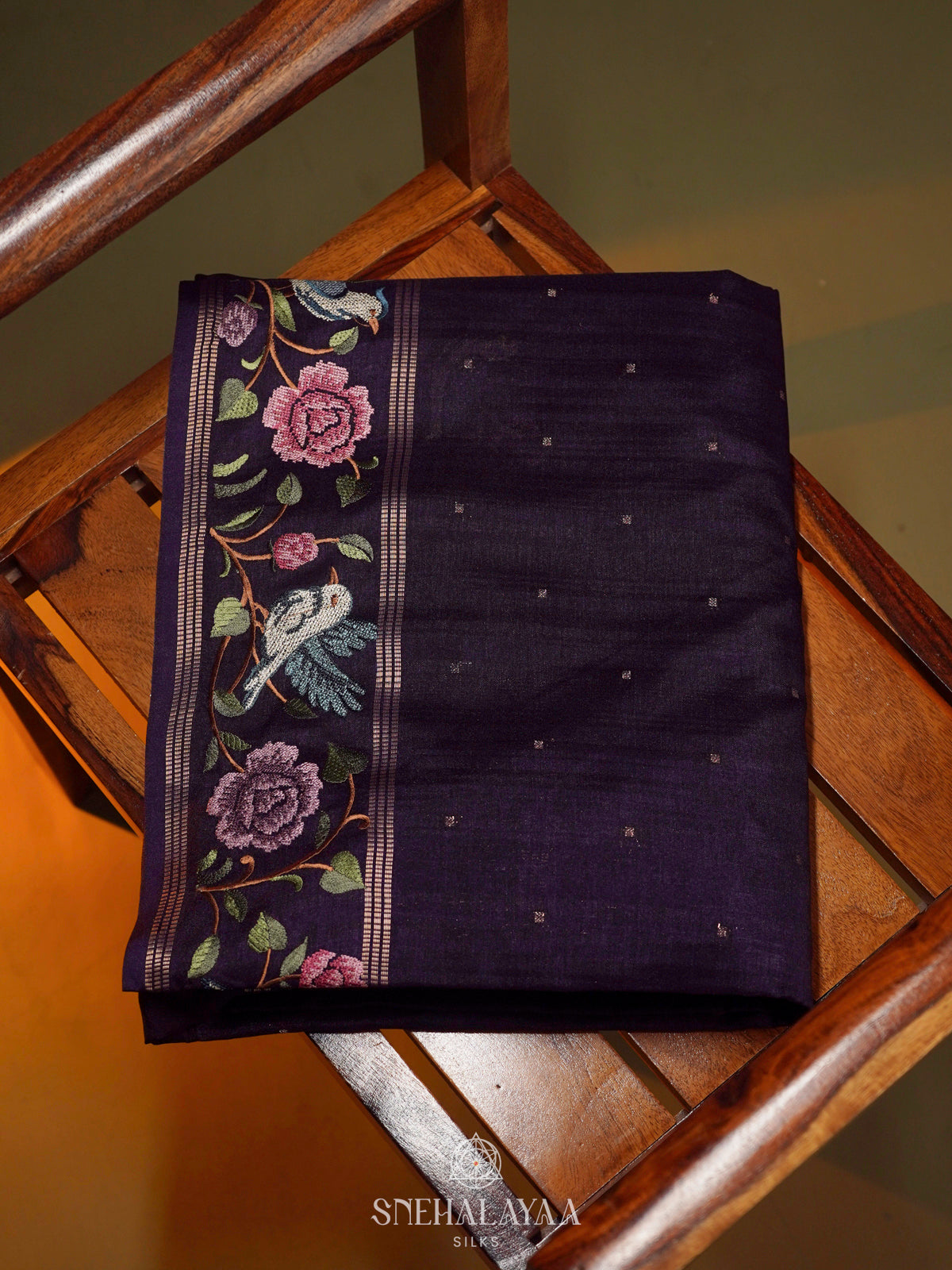 Purple Tussar Saree