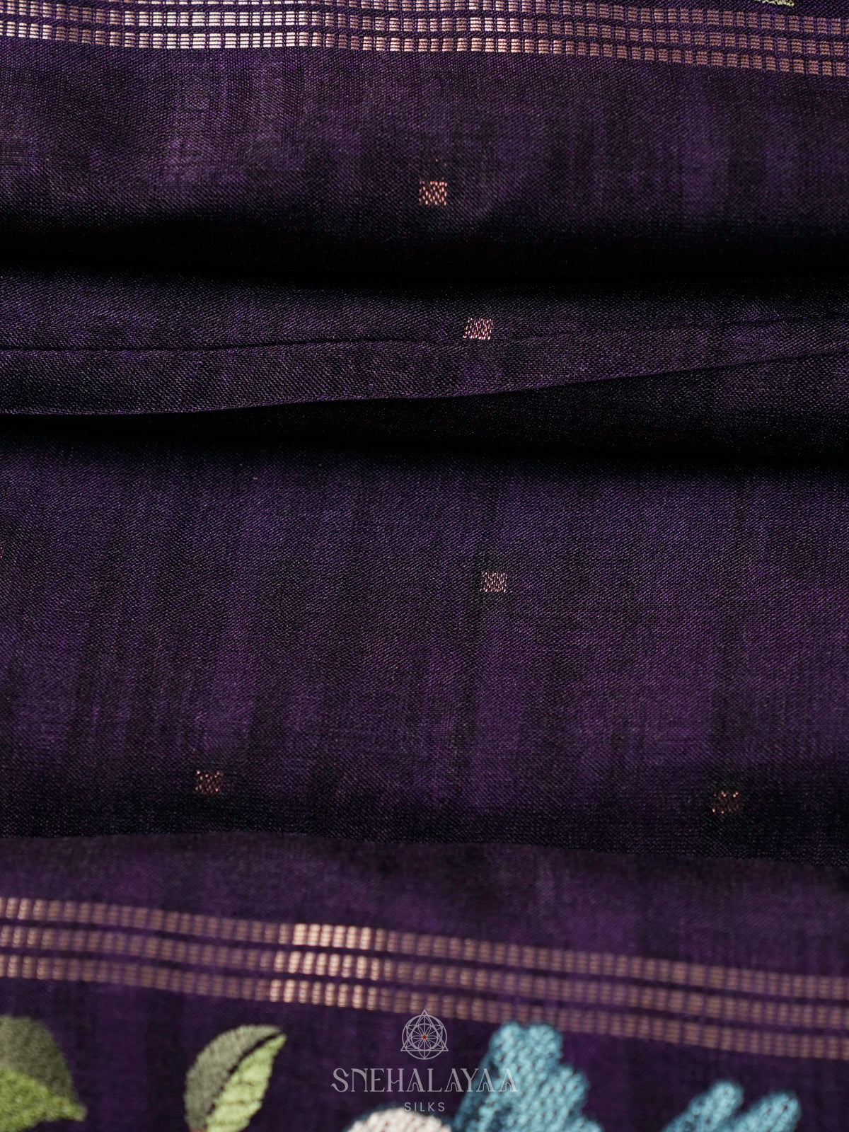 Purple Tussar Saree