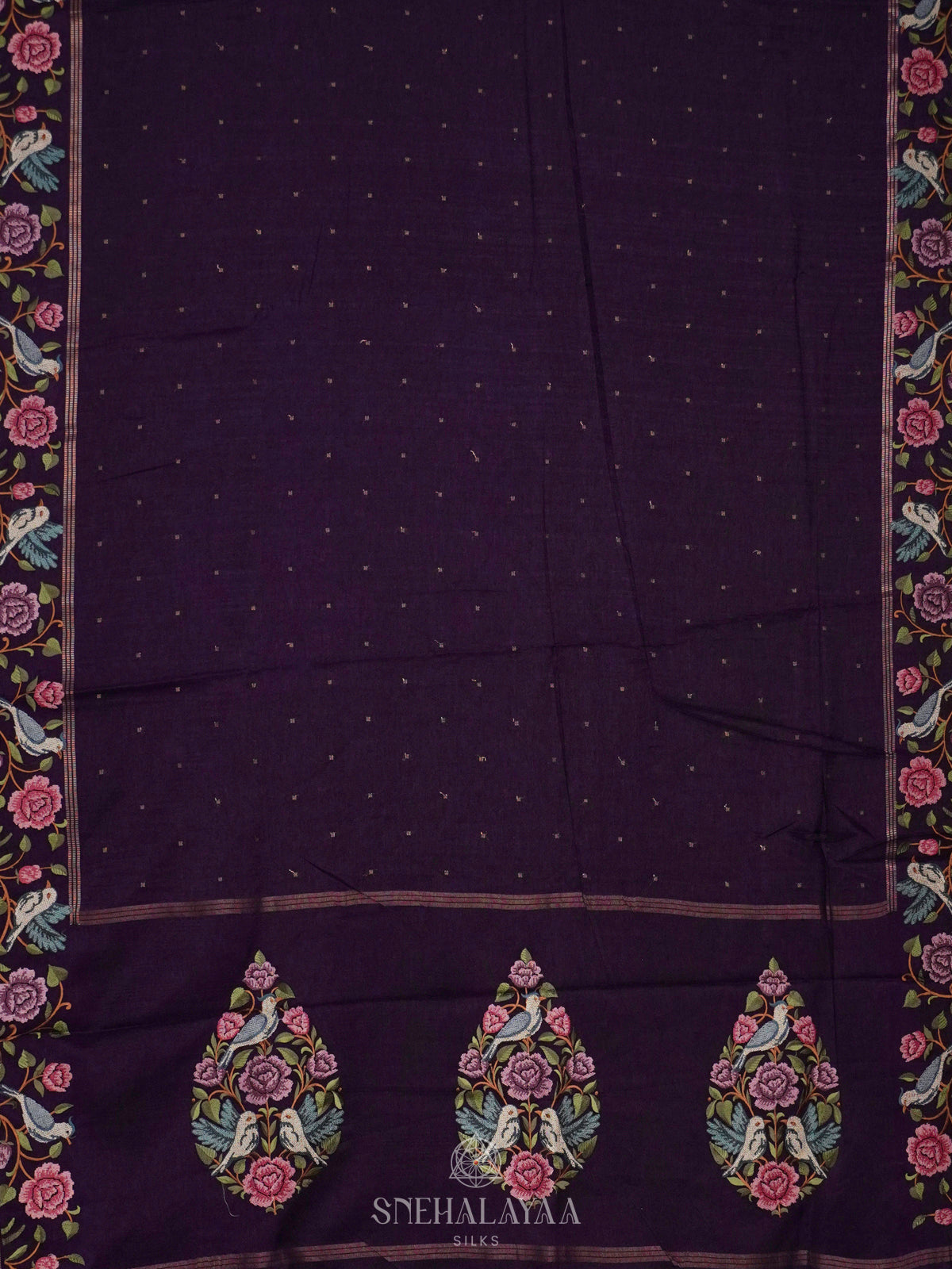 Purple Tussar Saree