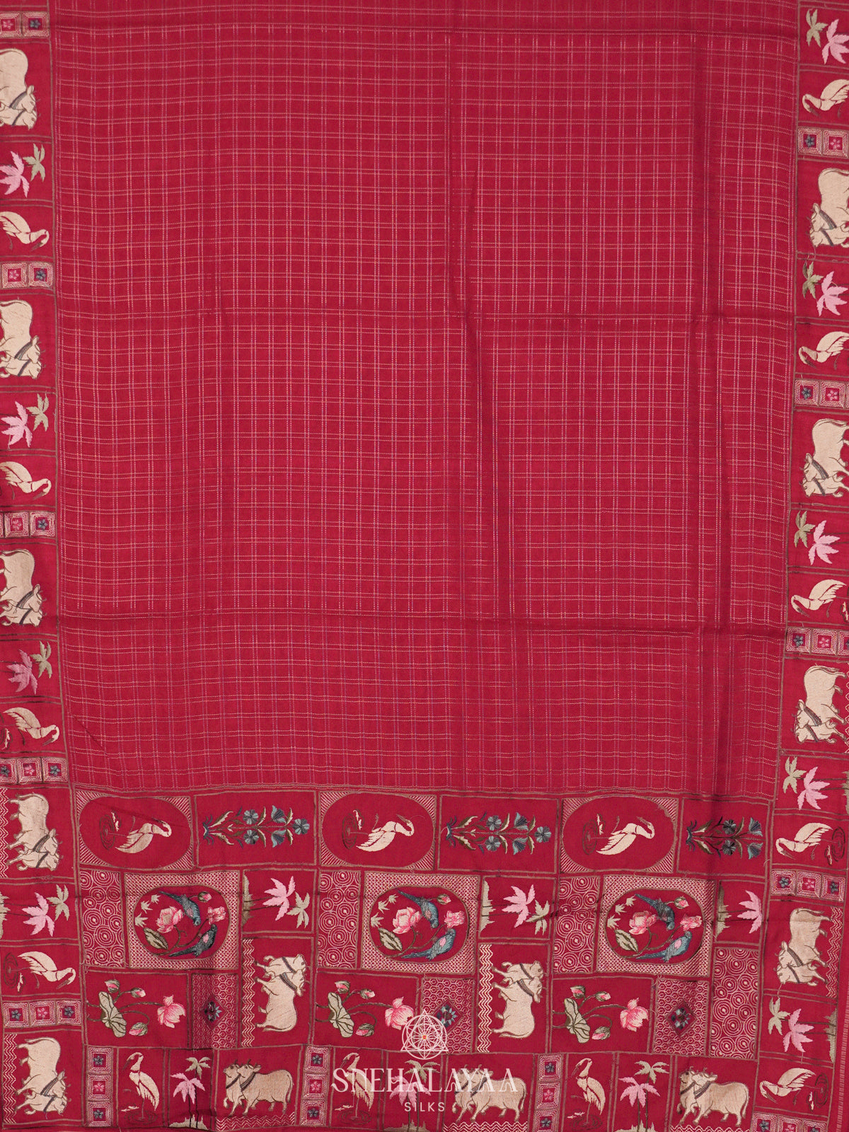 Pink Tussar Saree