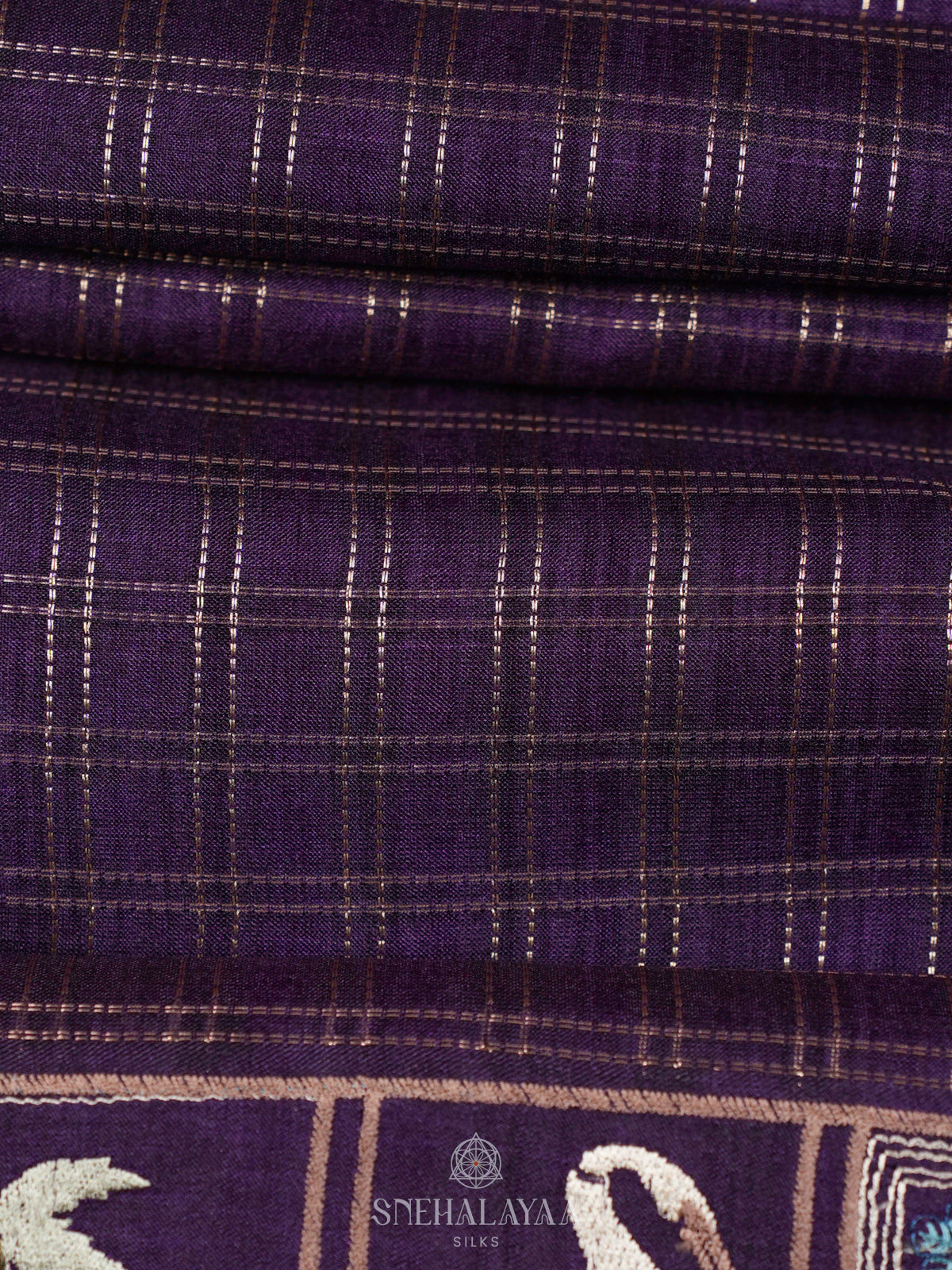 Purple Tussar Saree