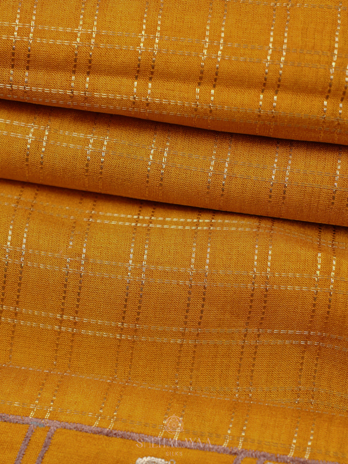 Mango Yellow Tussar Saree