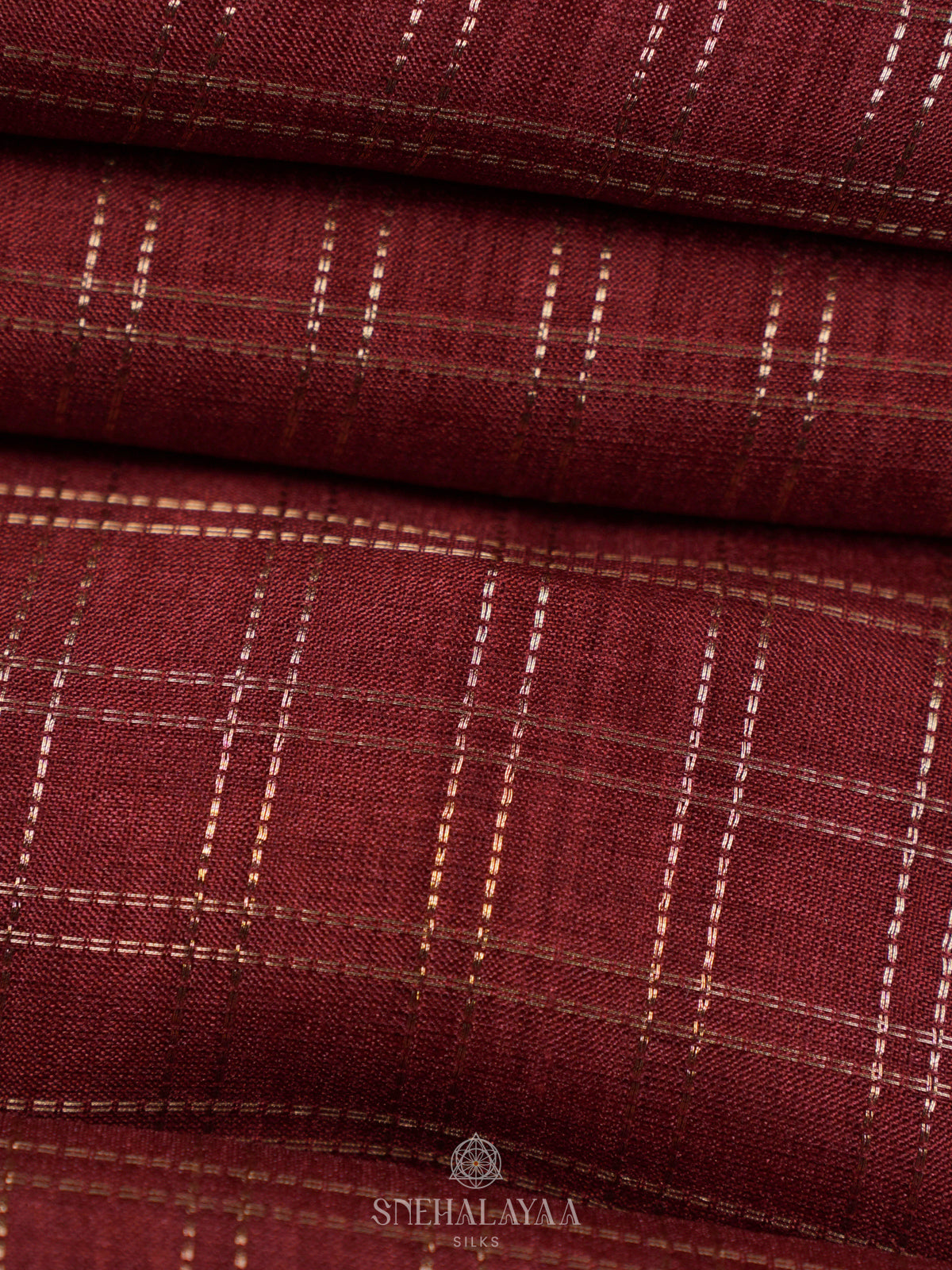 Maroon Tussar Saree