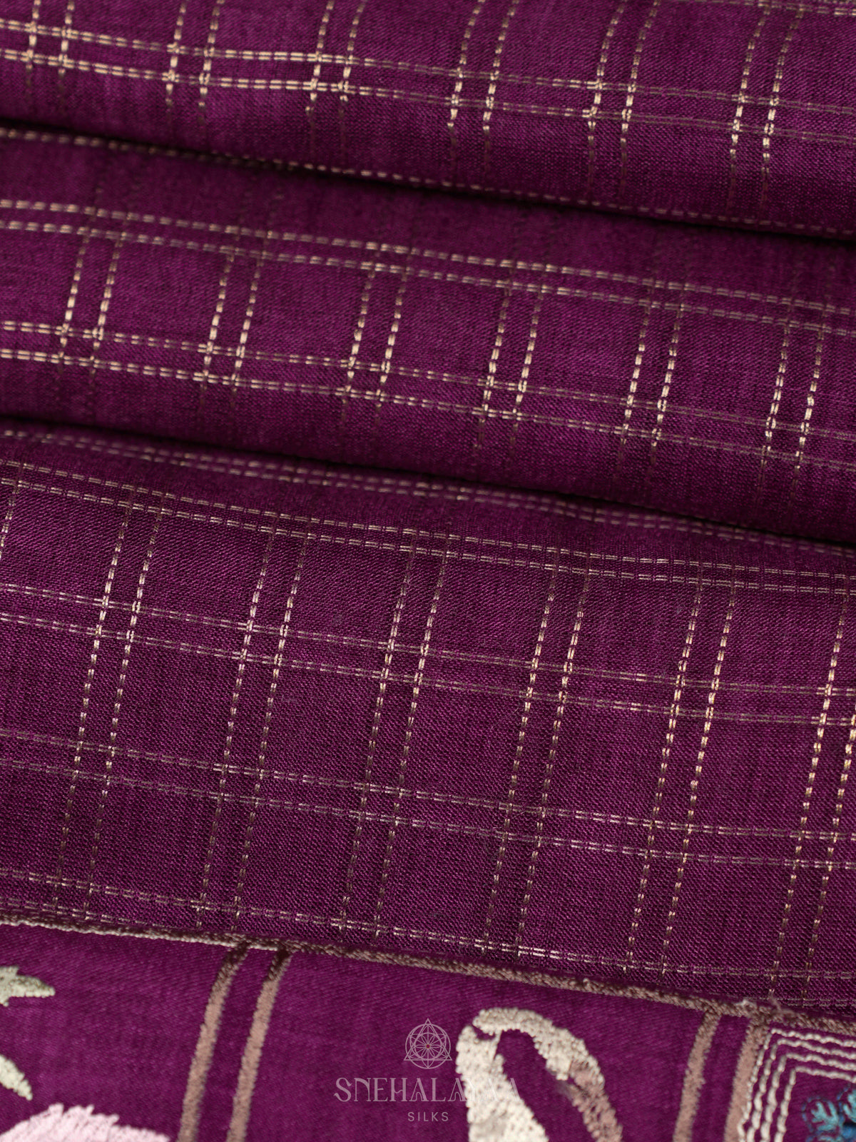Wine Tussar Saree