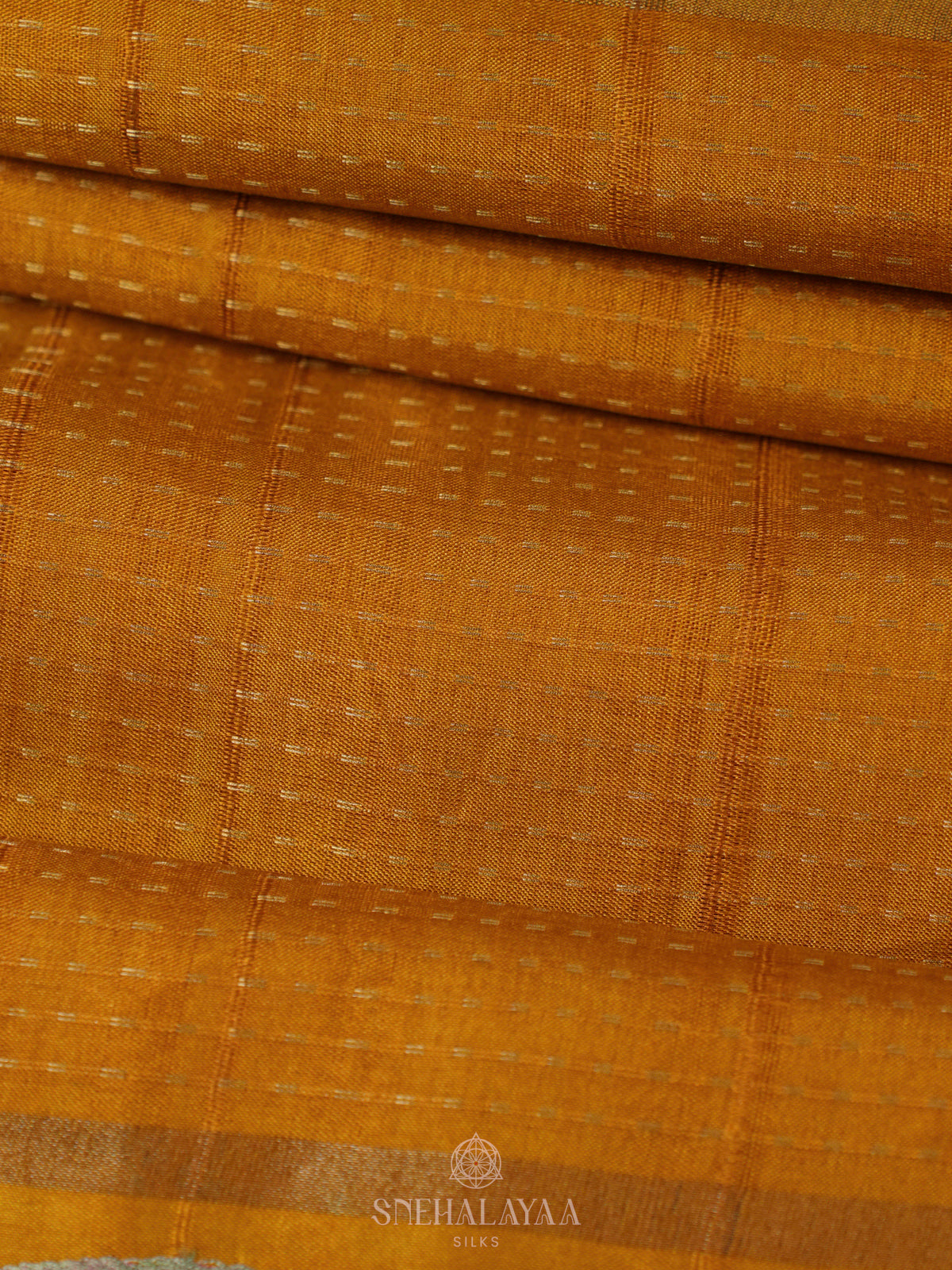 Mango Yellow Tussar Saree