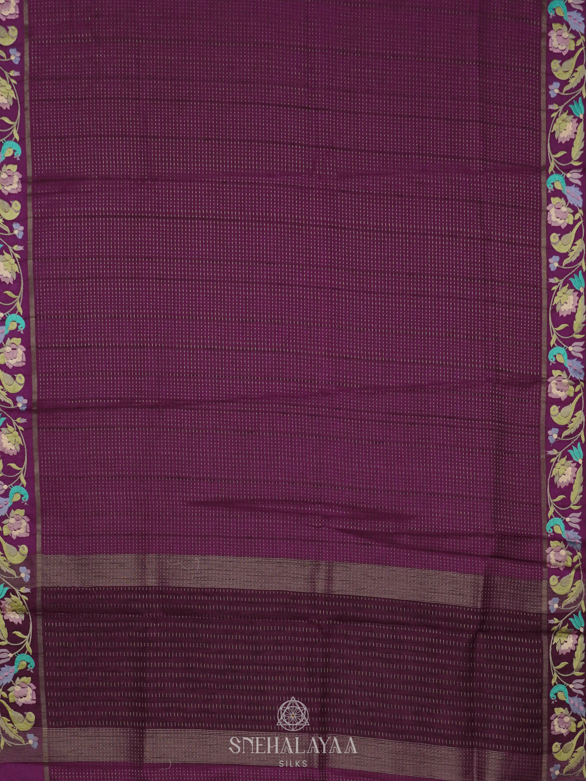 Wine Tussar Saree