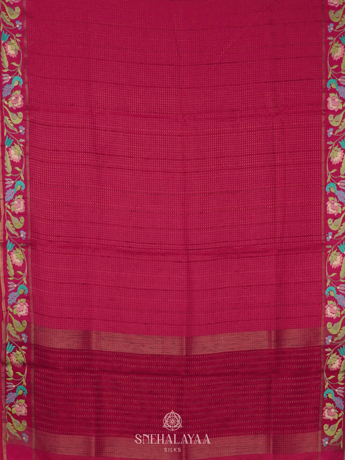 Pink Tussar Saree