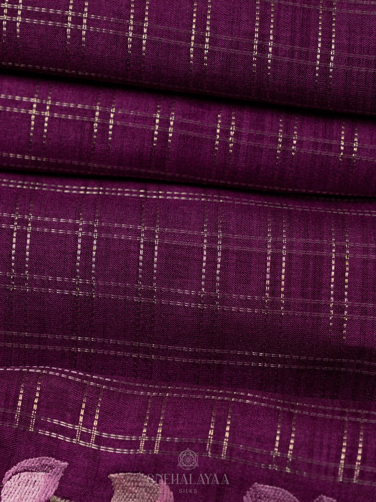 Wine Tussar Saree
