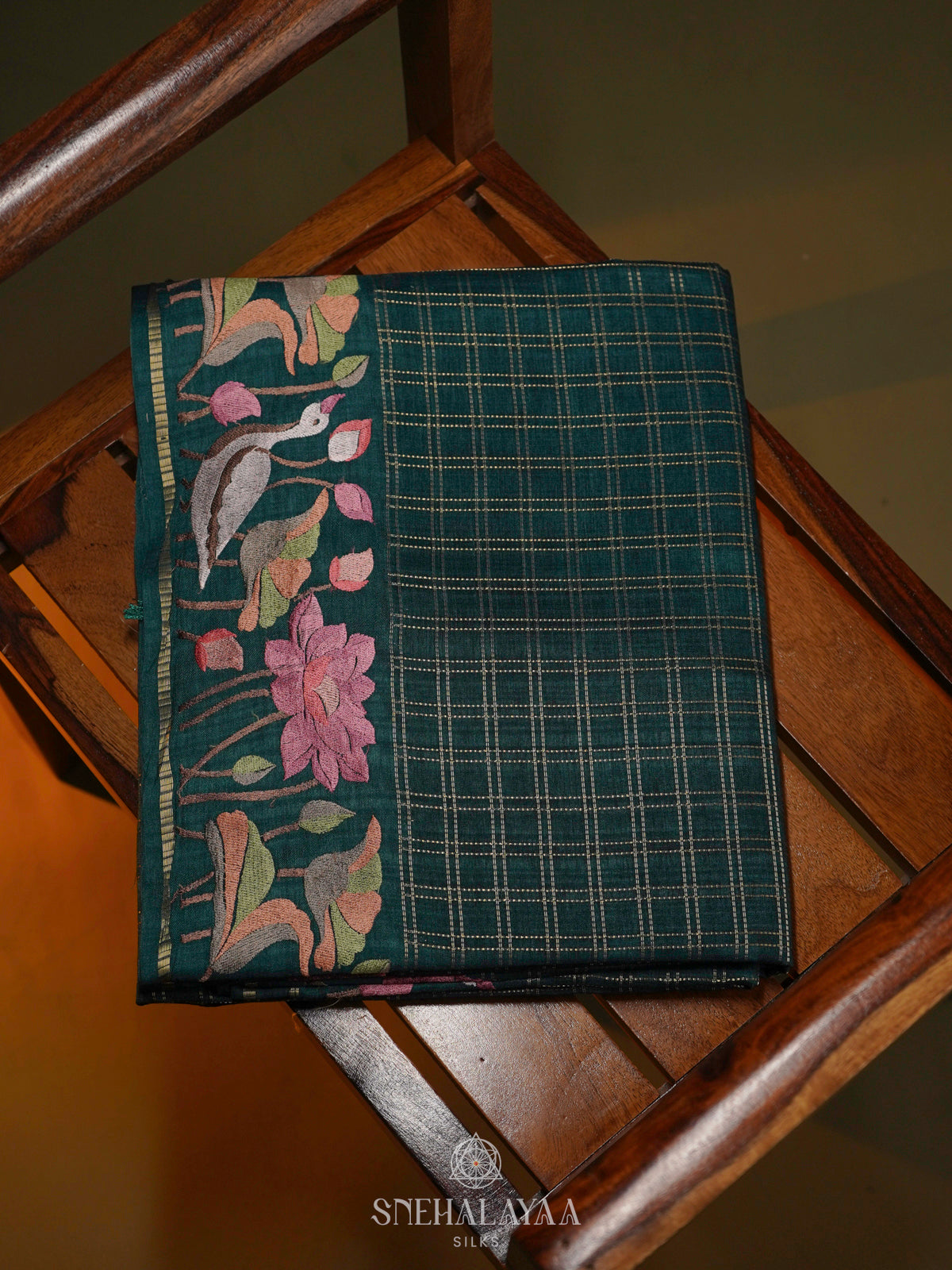 Green Tussar Saree