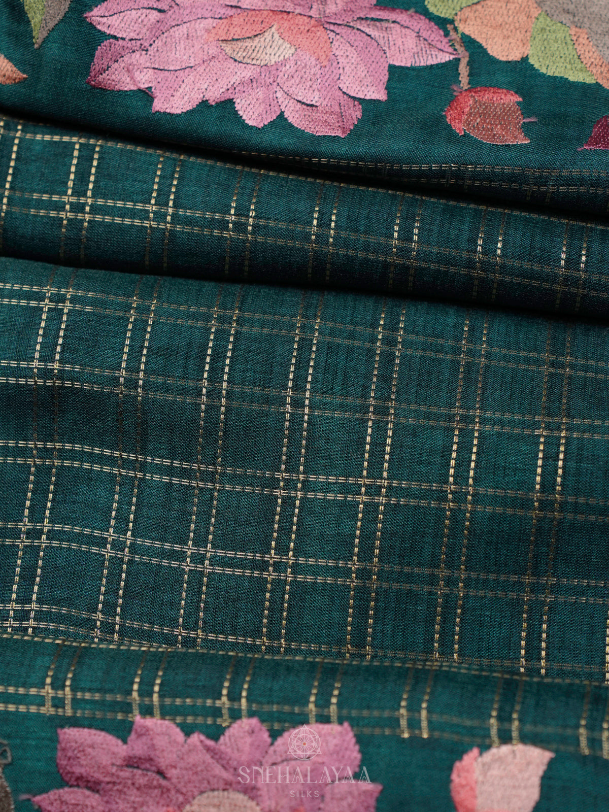 Green Tussar Saree